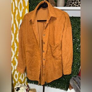 SHEIN Women's Camel Shirt Jacket